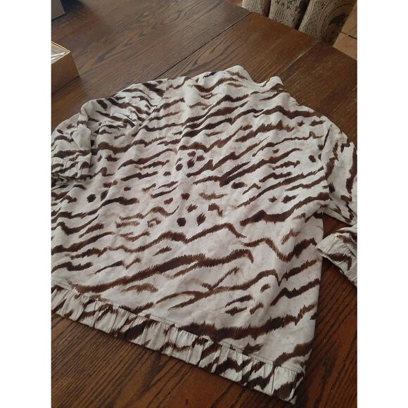 XL Size 16 Chicos Size 3 Zenergy by Chicos Front Zip Animal Print Jacket - Picture 4 of 5